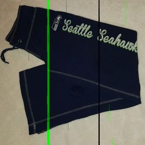NFL Team Appareal Seattle Seahawks lounge Pants navy green Sz S graphic print